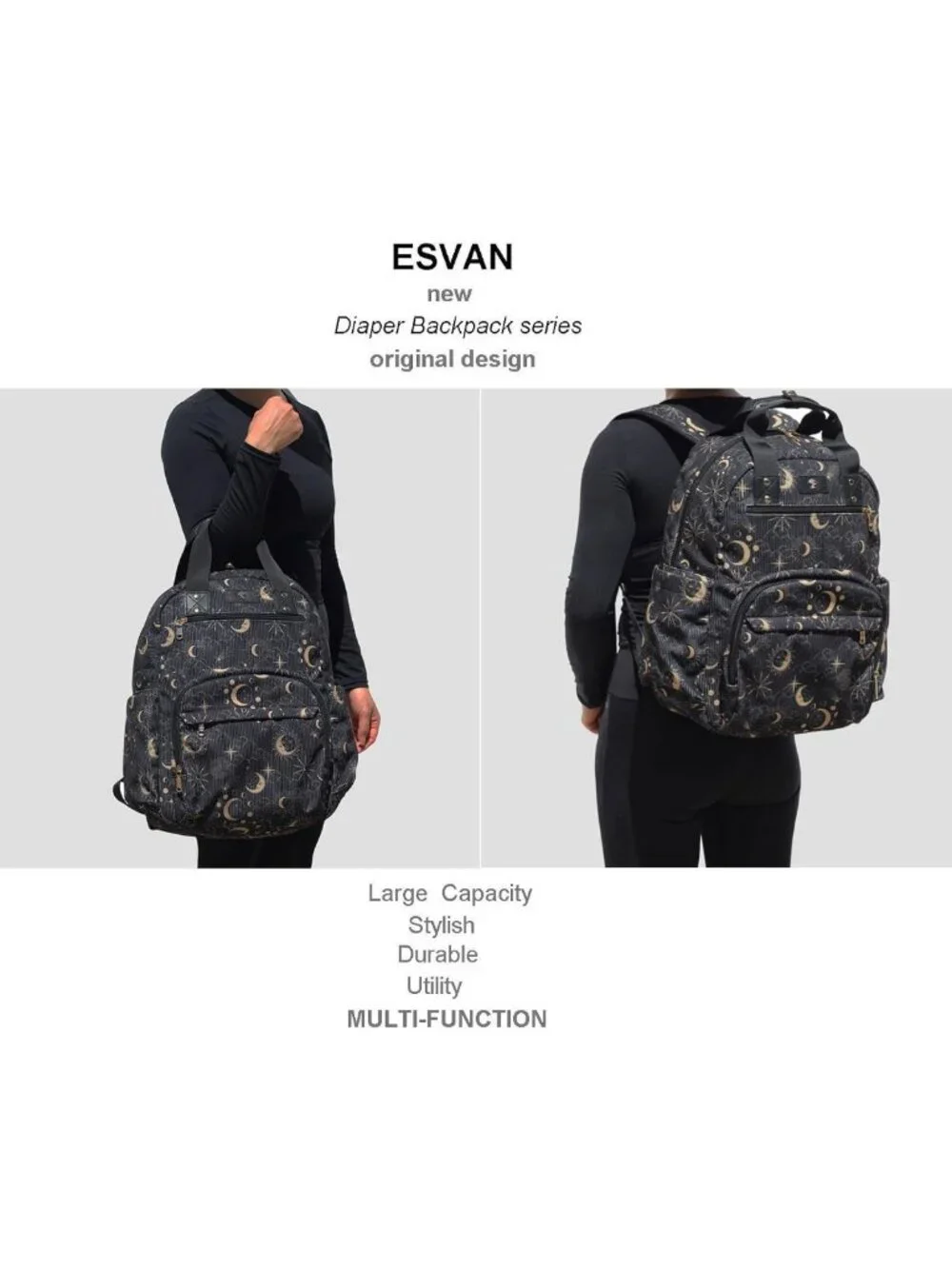 Stylish Large Capacity Diaper Bag Backpack | Multifunctional Baby Travel Pack